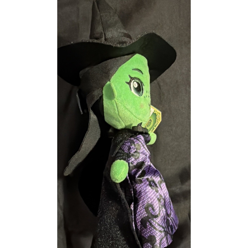 NEW WICKED For Good Elphaba EXCLUSIVE Plush Toy 10" Black Hat/Purple Dress NWT - Picture 14 of 15